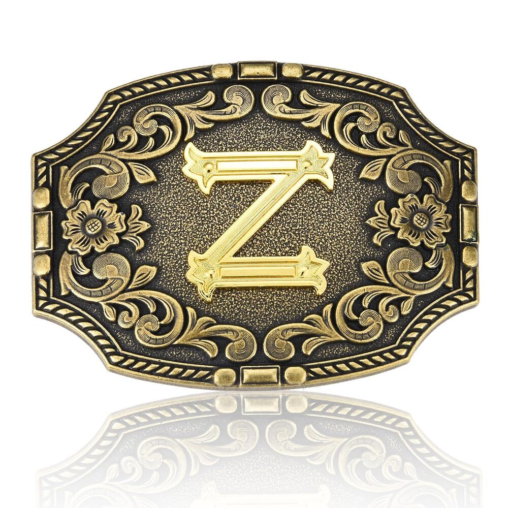 9465 Western Belt Buckle Initial Letters Z Cowboy Rodeo Belt Buckles Cowboy